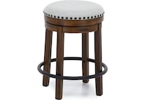ashy brown   linen inch & over bar seat stool   