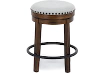 ashy brown   linen inch & over bar seat stool   