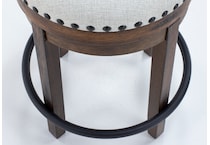 ashy brown   linen inch & over bar seat stool   