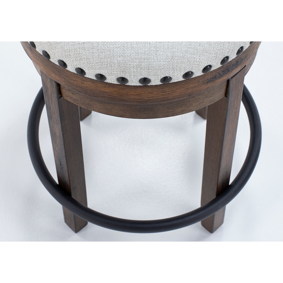 ashy brown   linen inch & over bar seat stool   