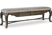 ashy brown inch standard seat height bench   