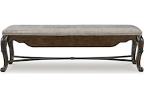 ashy brown inch standard seat height bench   