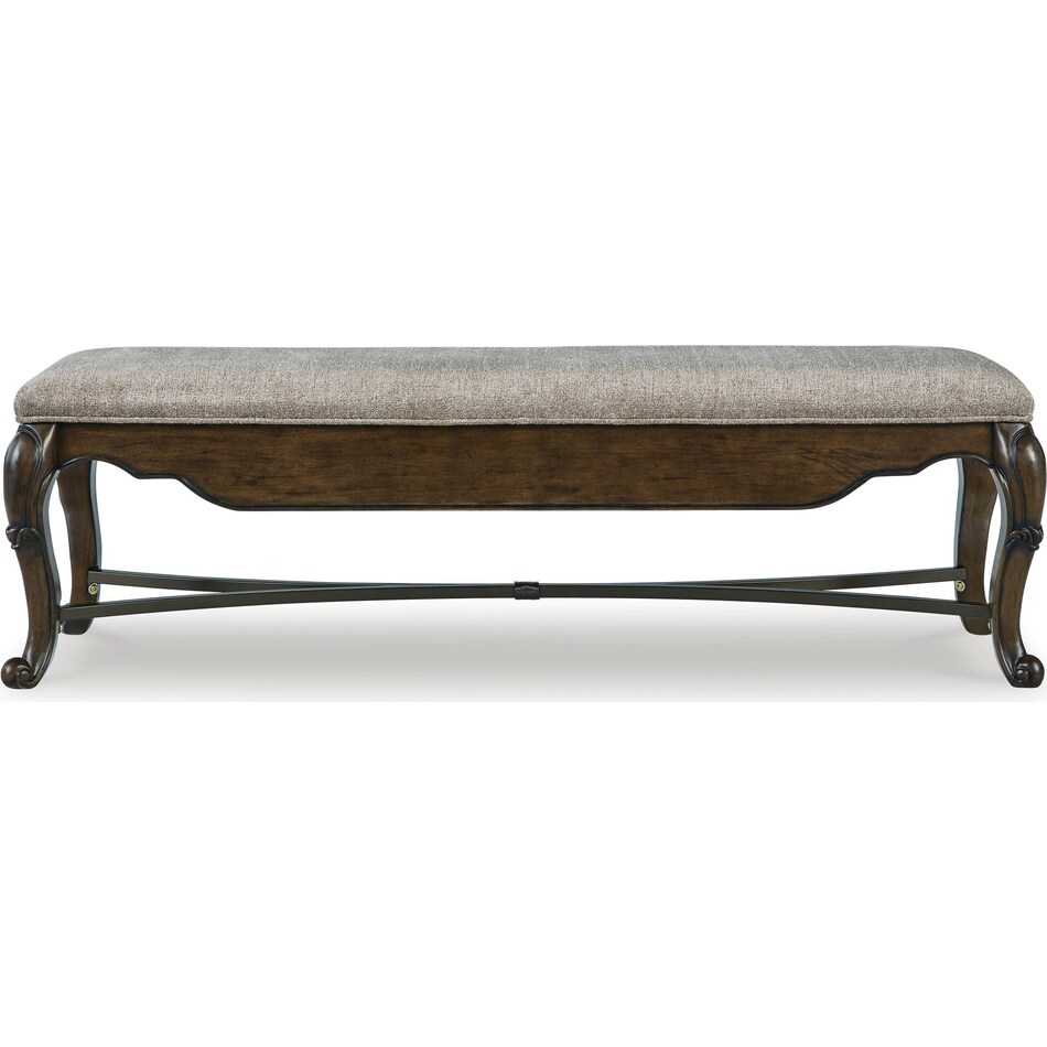 ashy brown inch standard seat height bench   