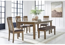 ashy brown inch standard seat height bench   