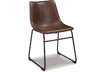 ashy brown inch standard seat height side chair   