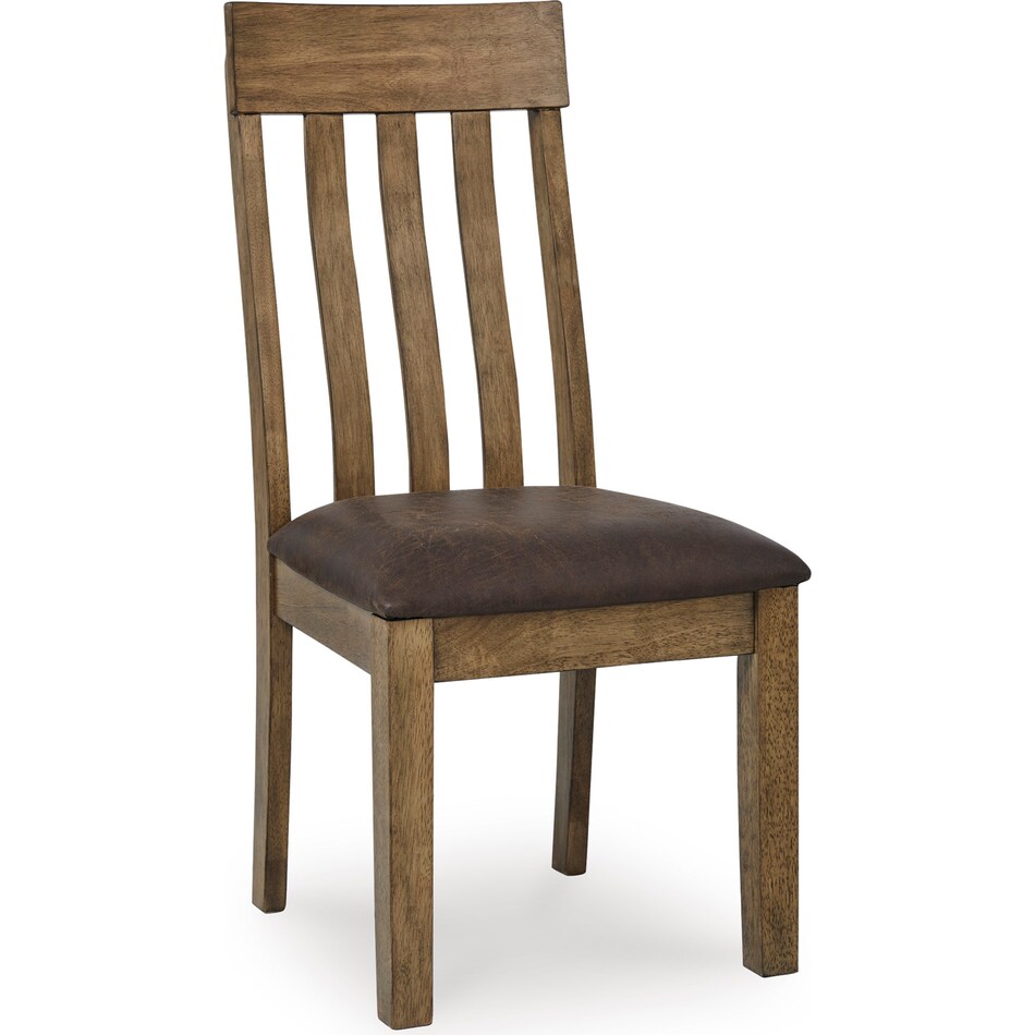 ashy brown inch standard seat height side chair   