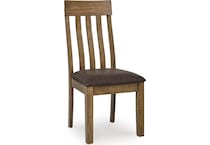 ashy brown inch standard seat height side chair   