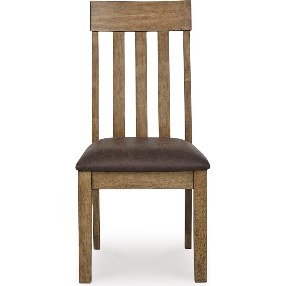 ashy brown inch standard seat height side chair   