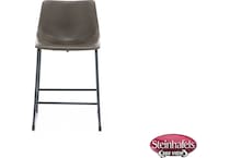 ashy brown inch & over bar seat stool  image   