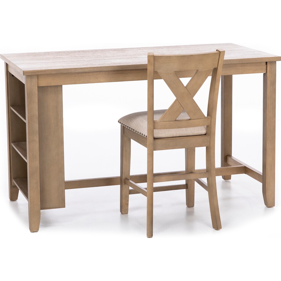 ashy brown inch counter height rectangle   