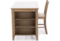 ashy brown inch counter height rectangle   