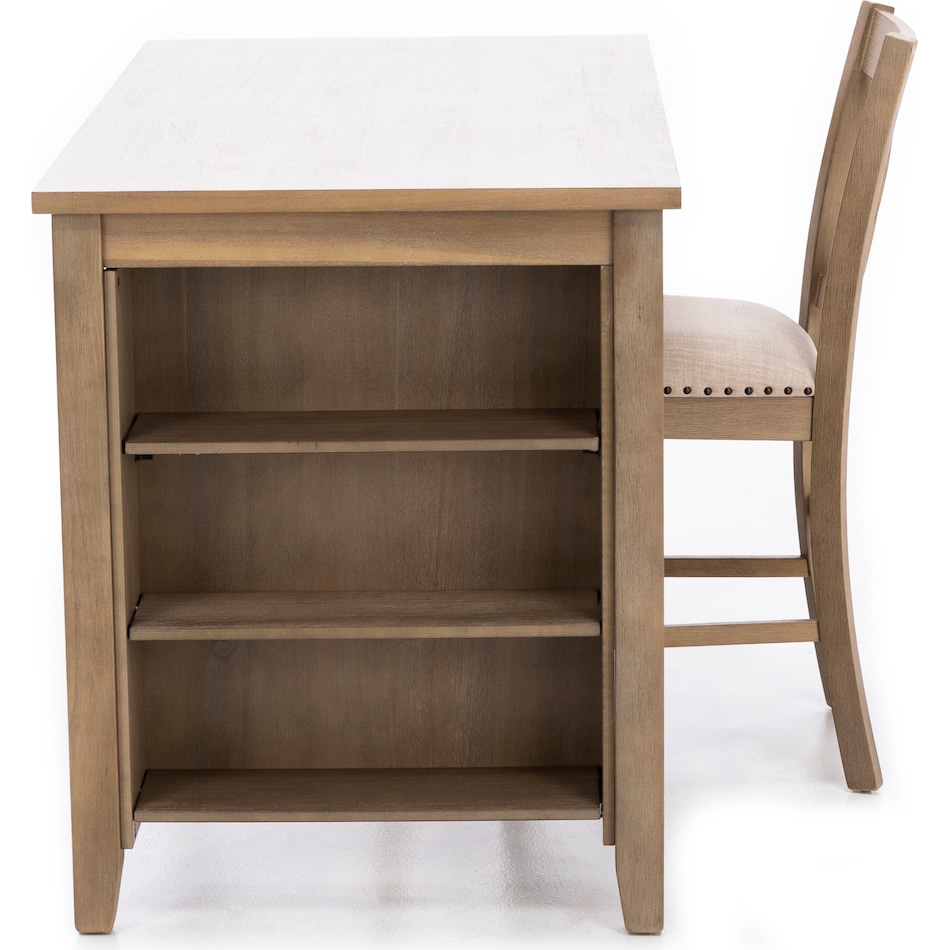 ashy brown inch counter height rectangle   