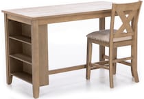 ashy brown inch counter height rectangle   