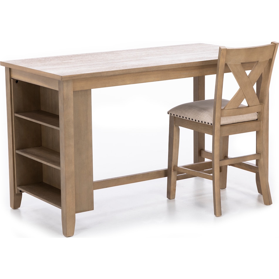 ashy brown inch counter height rectangle   