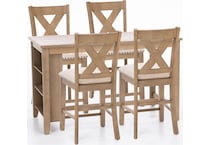 ashy brown inch counter height rectangle   