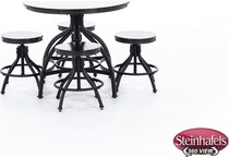 ashy brown inch counter height round oval  image   