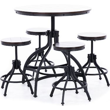 Oden 5-Pc. Adjustable Counter Height Dining Set