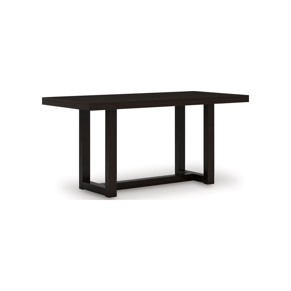 ashy brown inch bar height table rectangle   