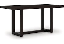 ashy brown inch bar height table rectangle   