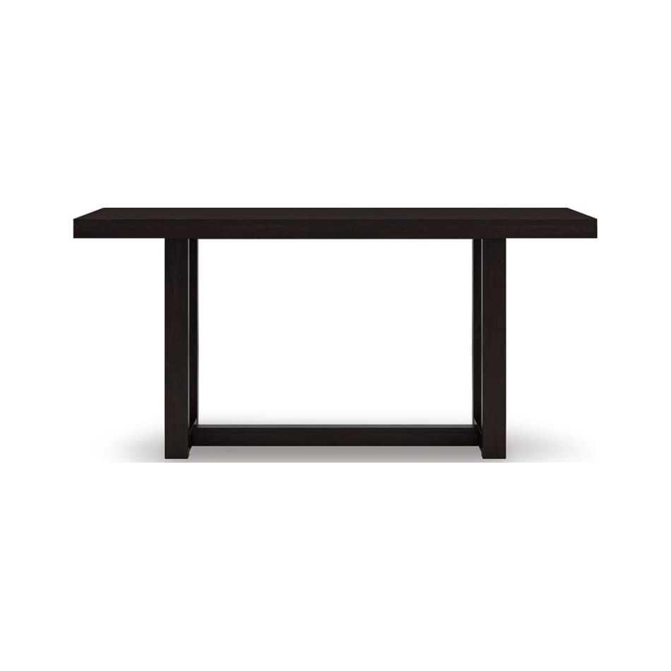 ashy brown inch bar height table rectangle   