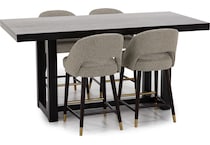 ashy brown inch bar height table rectangle   