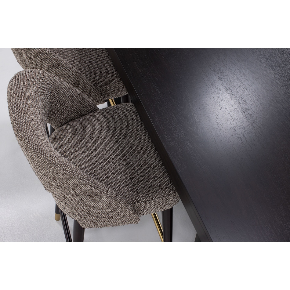 ashy brown inch bar height table rectangle   
