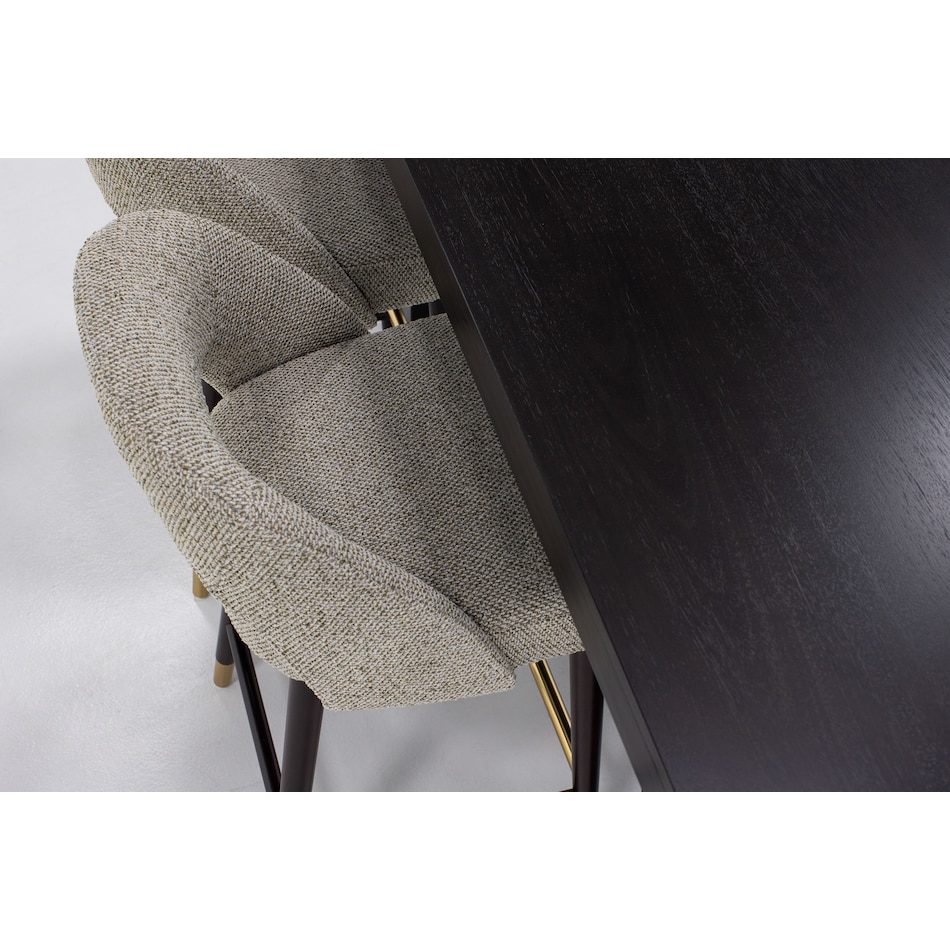 ashy brown inch bar height table rectangle   