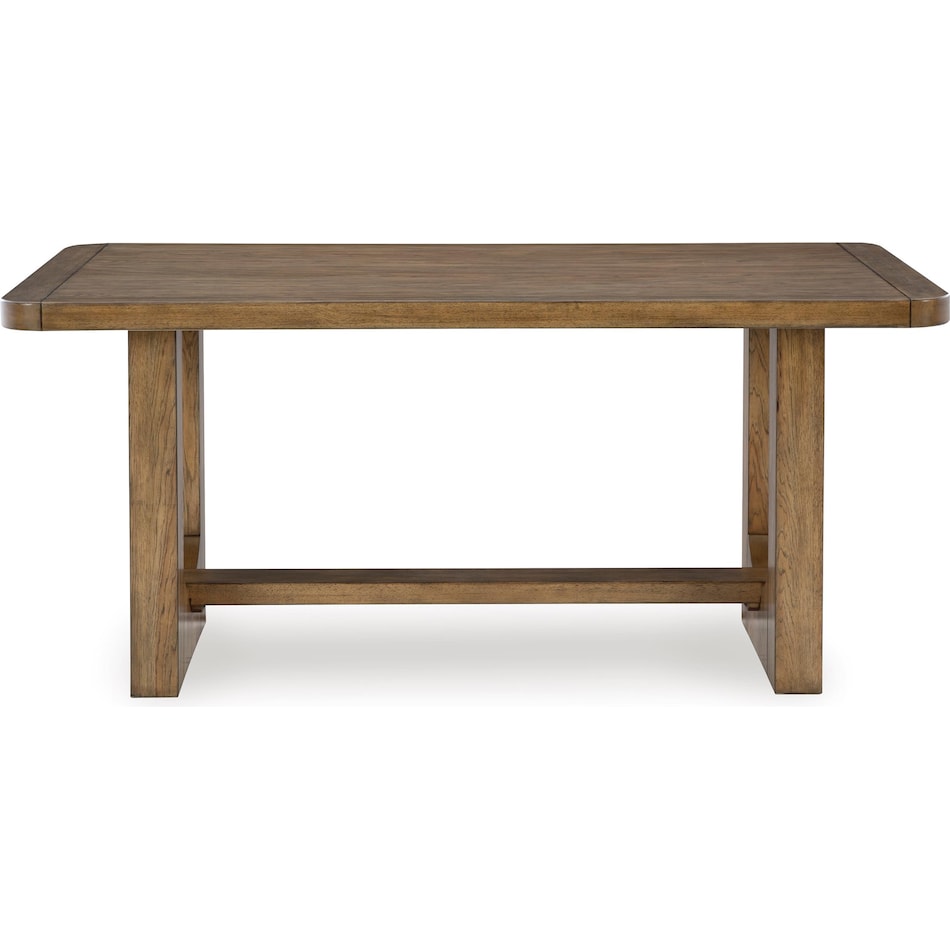 ashy brown inch bar height table rectangle   