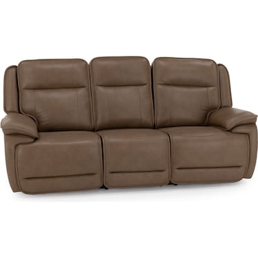 Glen Leather Power Headrest Zero Gravity Reclining Sofa