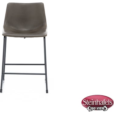 Leigh Brown 24" Upholstered Counter Stool