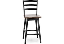 ashy brown black inch & over bar seat stool   