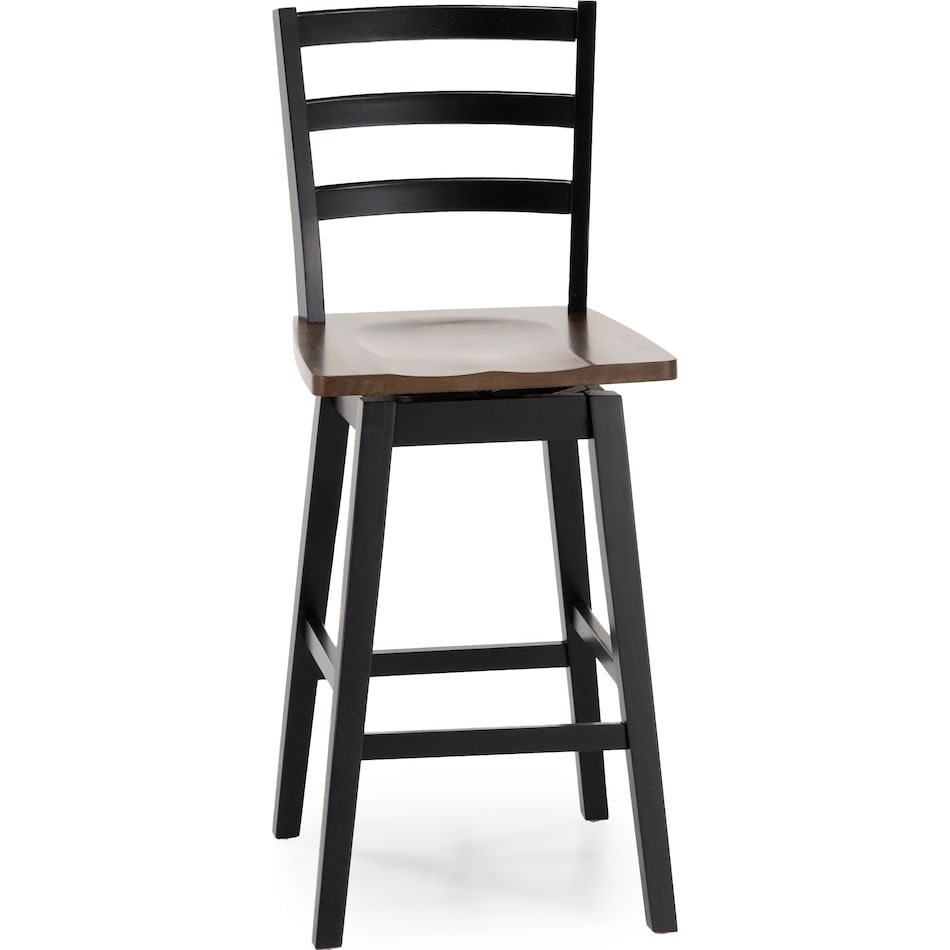 ashy brown black inch & over bar seat stool   