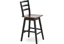 ashy brown black inch & over bar seat stool   