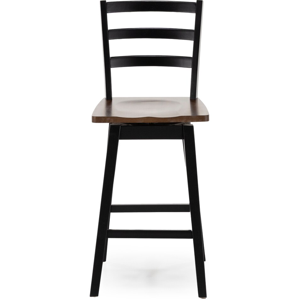 ashy brown black inch & over bar seat stool   