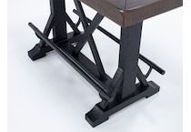 ashy brown black inch bar height table rectangle   