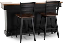 ashy brown black bar   