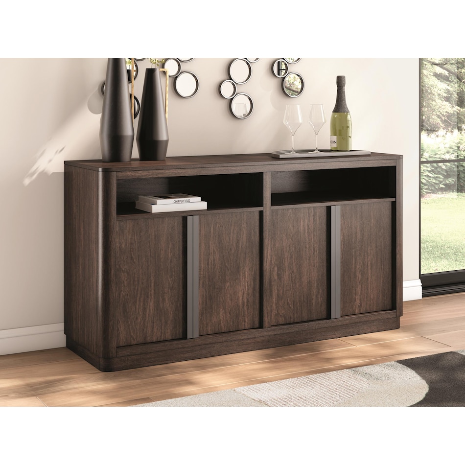 ashy brown buffet server sideboard lifestyle image   