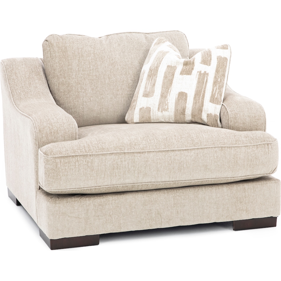 ashy brown chair and a half   