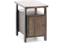 ashy brown chairside table viv  