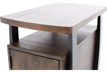 ashy brown chairside table viv  