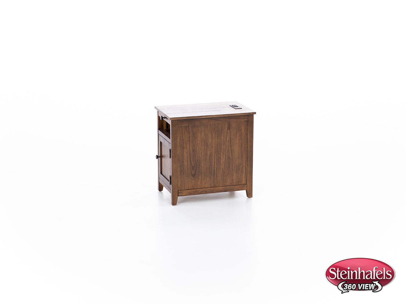 ashy brown chairside table  image   