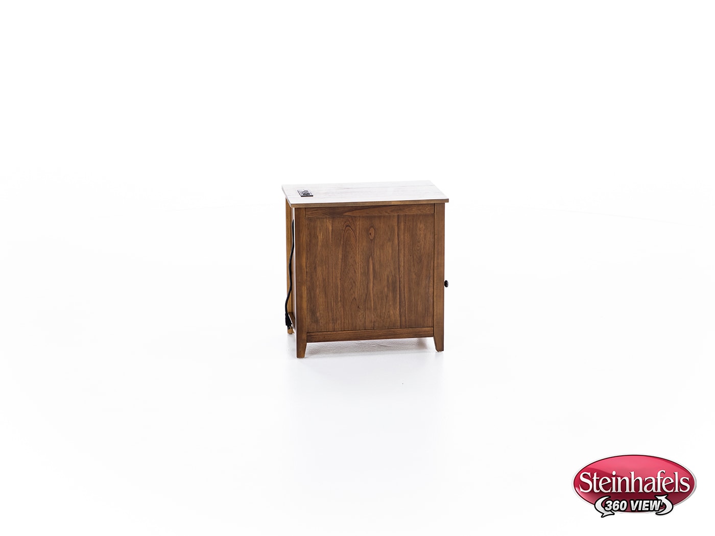 ashy brown chairside table  image   