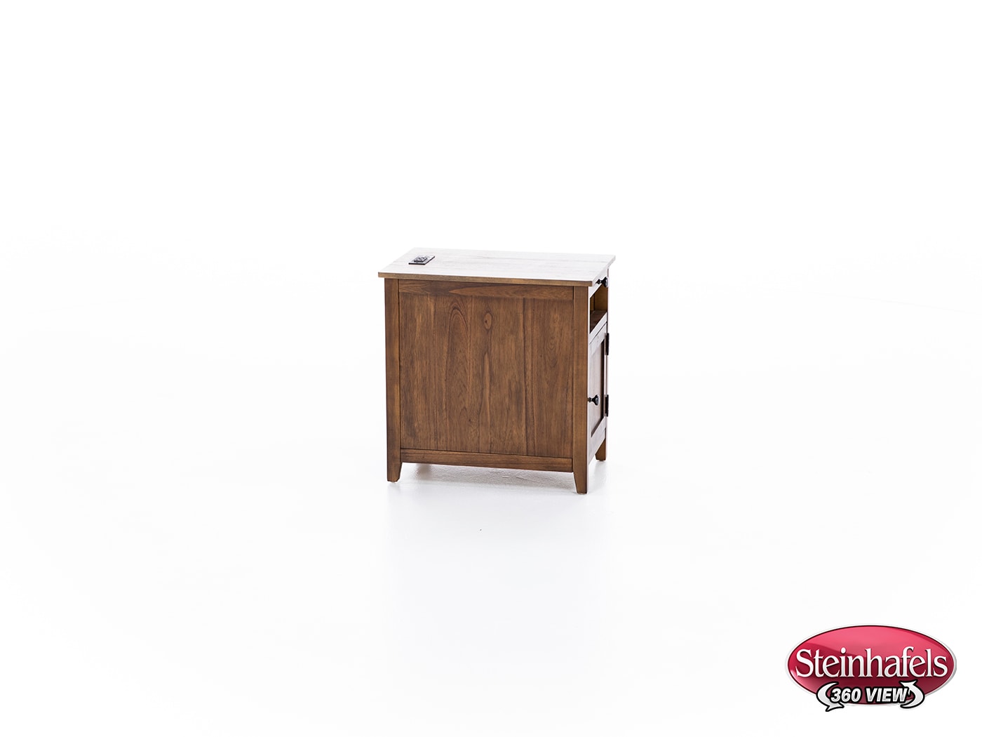 ashy brown chairside table  image   