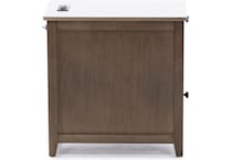 ashy brown chairside table   