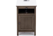 ashy brown chairside table   