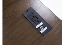 ashy brown chairside table   