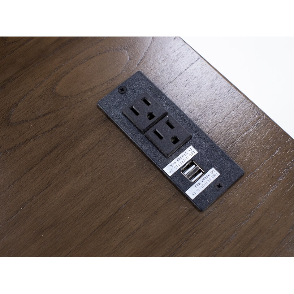 ashy brown chairside table   