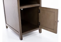 ashy brown chairside table   