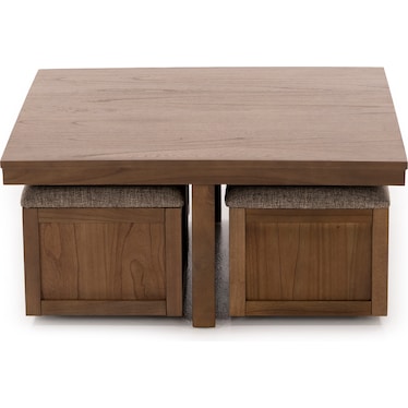 Quad Cocktail Table w/4 Stools