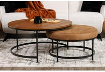 ashy brown cocktail table lifestyle image caram  